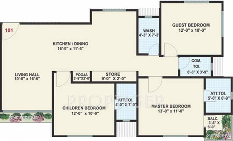 Raghuvir Shrungar Residency (3BHK+3T (1,825 sq ft) + Pooja Room 1825 sq ft)