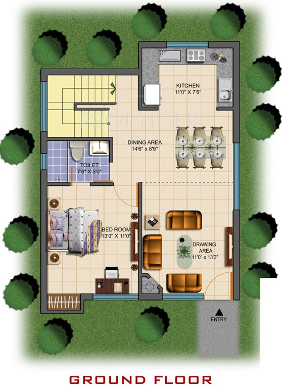  himalaya view villa Floor Plan Ground Floor Plan