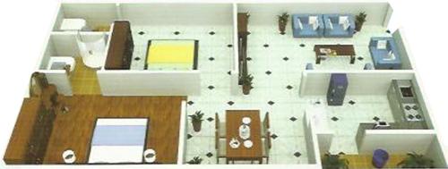 Pallavi Sky Lark Towers (2BHK+2T (1,000 sq ft) 1000 sq ft)