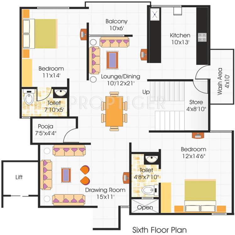Virasha Heights (4BHK+4T (2,470 sq ft) + Pooja Room 2470 sq ft)
