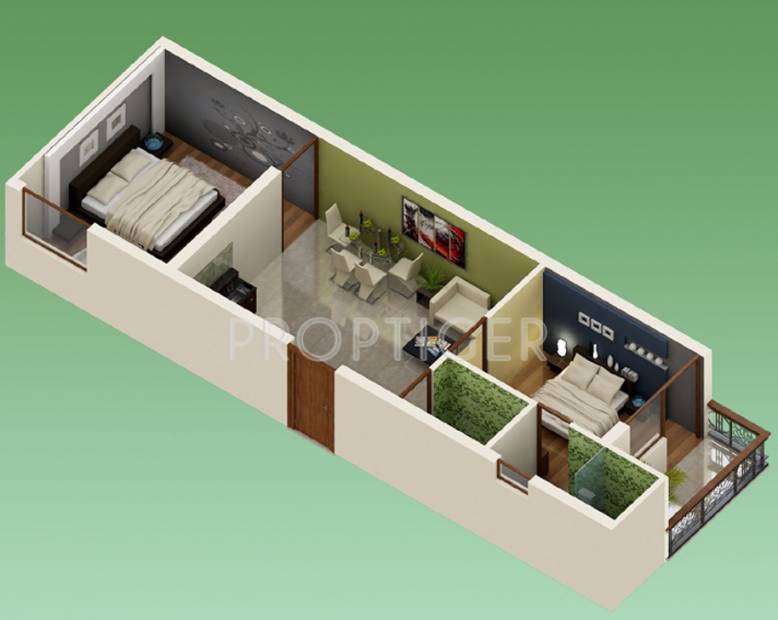 Barwala Devashish Homes (2BHK+2T (808 sq ft) 808 sq ft)