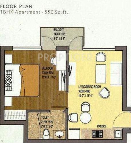 Earthcon Himalayan Estate (1BHK+1T (550 sq ft) 550 sq ft)