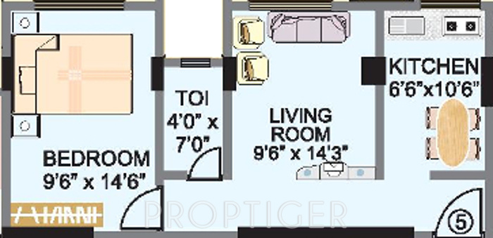 Garodia Mannat Towers (1BHK+1T (600 sq ft) 600 sq ft)