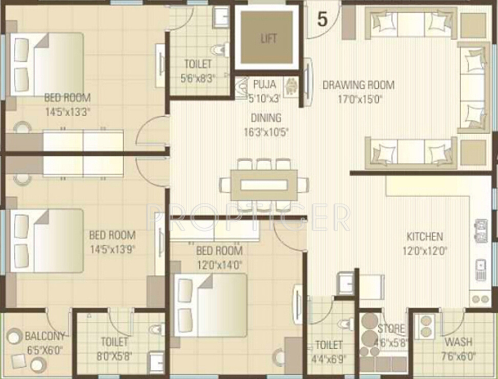 Dwarkesh Empire Regency (3BHK+3T (2,387 sq ft) 2387 sq ft) Dwarkesh Empire Regency (3BHK+3T (2,387 sq ft) 2387 sq ft)