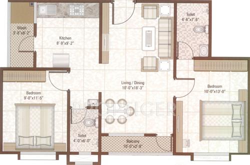 SP Alton Enclave (2BHK+2T (1,100 sq ft) 1100 sq ft) SP Alton Enclave (2BHK+2T (1,100 sq ft) 1100 sq ft)
