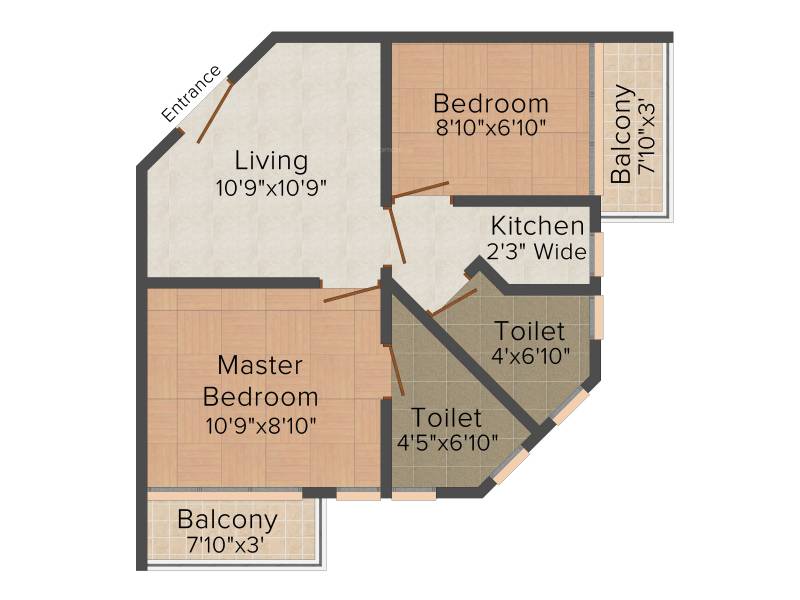 Shwas Dual Core 25 (2BHK+2T (650 sq ft) 650 sq ft)