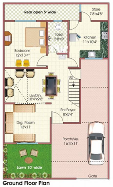 dwarkadham Floor Plan Ground Floor Plan