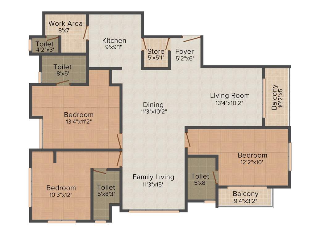 Artech Celestia (3BHK+3T (1,800 sq ft) 1800 sq ft)