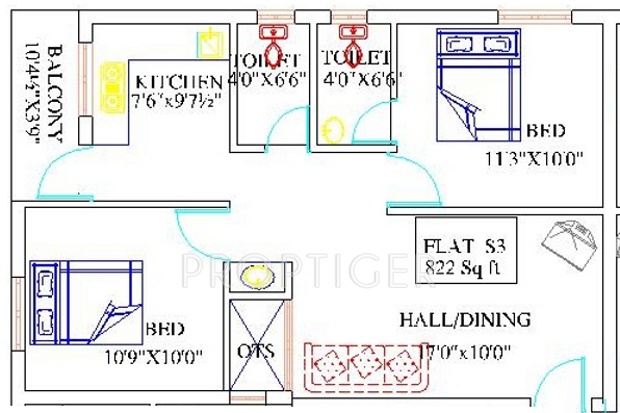 Crest Heritage 2 (2BHK+2T (822 sq ft) 822 sq ft) Crest Heritage 2 (2BHK+2T (822 sq ft) 822 sq ft)