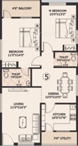 Jay Varsha Enclave Phase II (2BHK+2T (1,020 sq ft) 1020 sq ft)