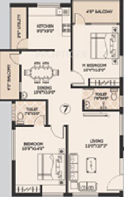 Jay Varsha Enclave Phase II (2BHK+2T (1,215 sq ft) 1215 sq ft)