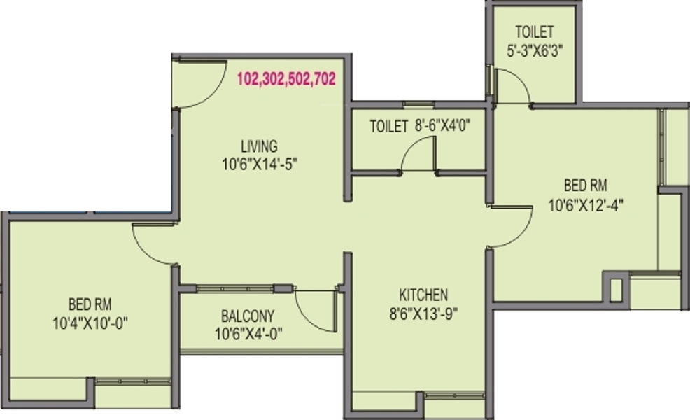 Bora Ville (2BHK+2T (858 sq ft) 858 sq ft) Bora Ville (2BHK+2T (858 sq ft) 858 sq ft)