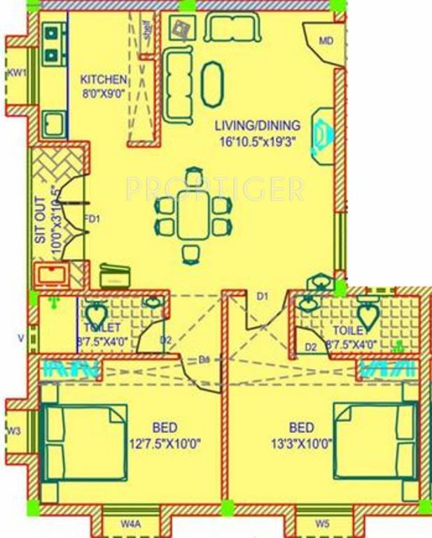AKS Serenity (2BHK+2T (1,000 sq ft) 1000 sq ft) AKS Serenity (2BHK+2T (1,000 sq ft) 1000 sq ft)