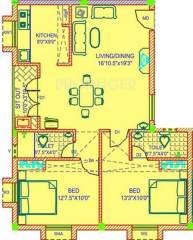 AKS Serenity (2BHK+2T (1,000 sq ft) 1000 sq ft) AKS Serenity (2BHK+2T (1,000 sq ft) 1000 sq ft)