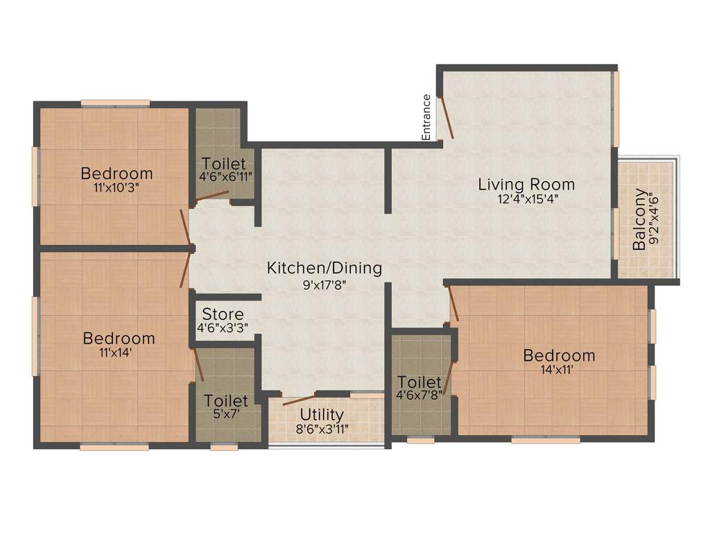 Skyseven Skyline Synnove (3BHK+3T (1,760 sq ft) 1760 sq ft)