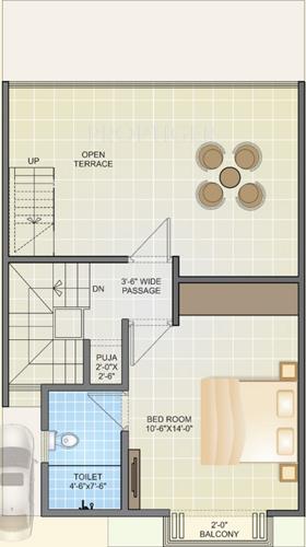 Ananta Swagatam (2BHK+2T (850 sq ft) 850 sq ft)