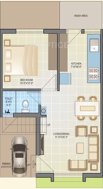 Ananta Swagatam (3BHK+3T (1,125 sq ft) 1125 sq ft)