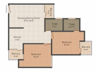 Earthcon Urban Village (2BHK+2T (980 sq ft) 980 sq ft) Earthcon Urban Village (2BHK+2T (980 sq ft) 980 sq ft)