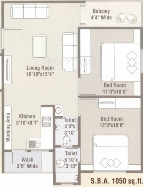 Sneh Sneh Residency (2BHK+2T (1,050 sq ft) 1050 sq ft)
