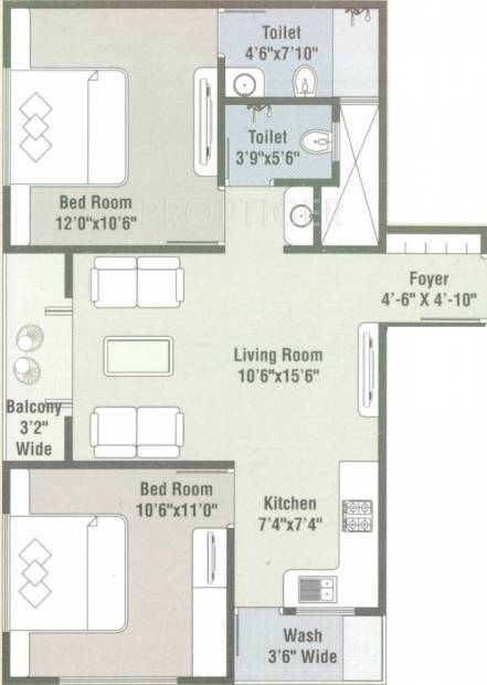 Sneh Sneh Residency (2BHK+2T (1,088 sq ft) 1088 sq ft)