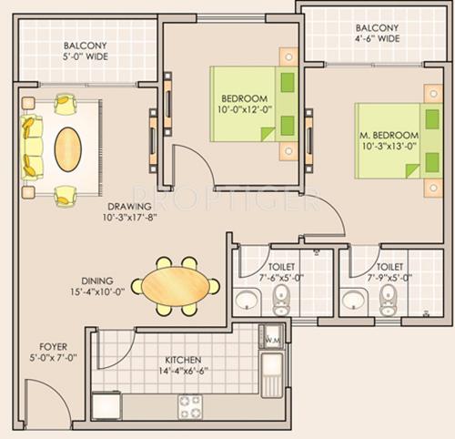 Sj The Royal Lagoon (2BHK+2T (1,140 sq ft) 1140 sq ft) Sj The Royal Lagoon (2BHK+2T (1,140 sq ft) 1140 sq ft)