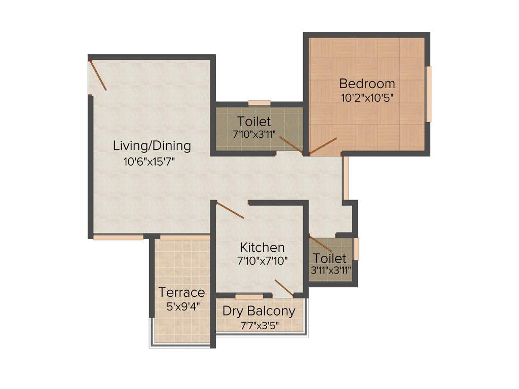 B Orbit Bonneville (1BHK+1T (674 sq ft) 674 sq ft)