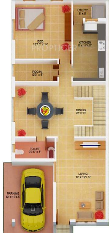 Asvini Avani (3BHK+3T (1,336 sq ft) 1336 sq ft)