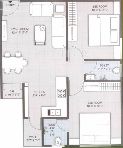 Vraj Vatika (2BHK+2T (924 sq ft) 924 sq ft)