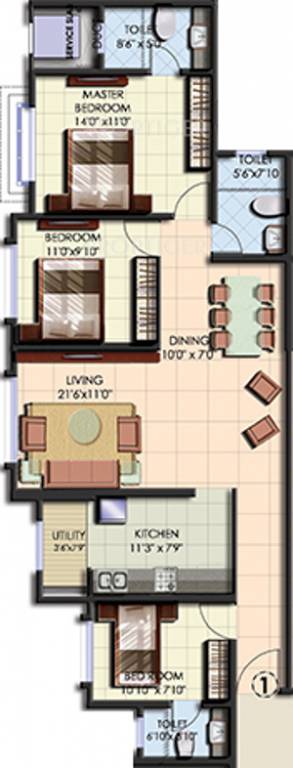 Rare Townships Rising City (3BHK+3T (1,562 sq ft) 1562 sq ft) Rare Townships Rising City (3BHK+3T (1,562 sq ft) 1562 sq ft)