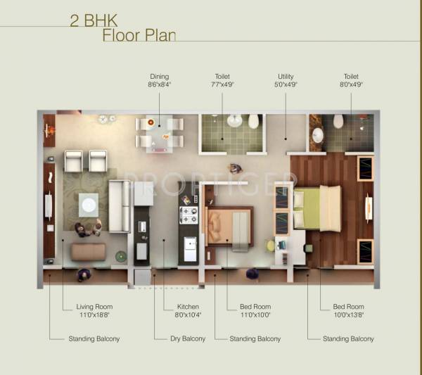 Thakkers Eva Luxuria (2BHK+2T (1,072 sq ft) 1072 sq ft) Thakkers Eva Luxuria (2BHK+2T (1,072 sq ft) 1072 sq ft)
