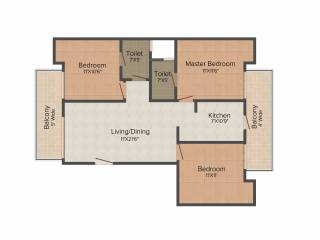 TDI Espania Floors (3BHK+2T (1,224 sq ft) 1224 sq ft)