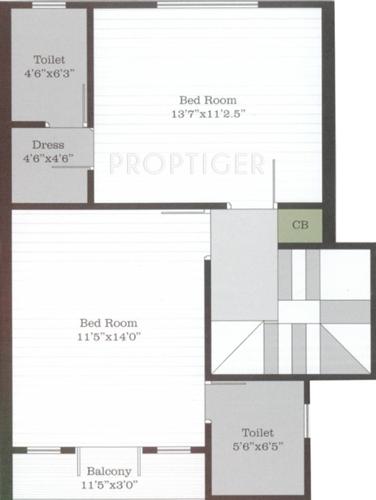 Dove The Dove Villa (3BHK+3T (1,550 sq ft) 1550 sq ft)