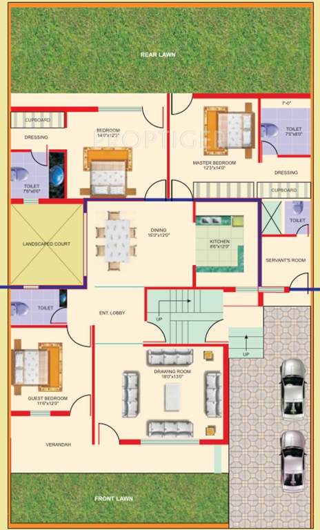 TDI City Villas (5BHK+7T (3,150 sq ft) + Servant Room 3150 sq ft)