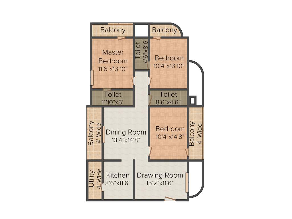 Pranava Gitaaar (3BHK+3T (1,873 sq ft) 1873 sq ft)