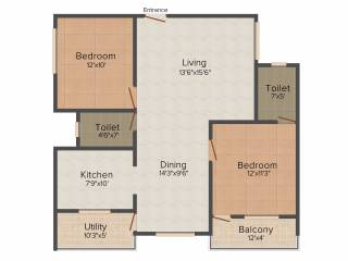 GSR Srinivasam (2BHK+2T (1,135 sq ft) 1135 sq ft) GSR Srinivasam (2BHK+2T (1,135 sq ft) 1135 sq ft)