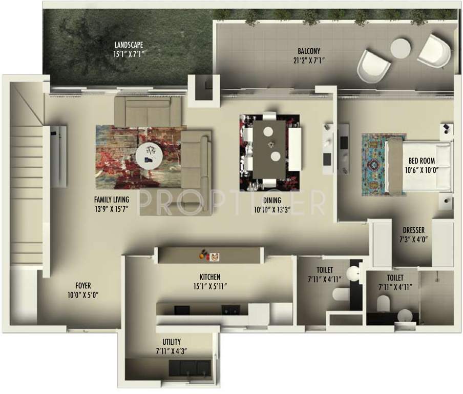 Assetz Marq (3BHK+4T (2,267 sq ft) + Study Room 2267 sq ft)