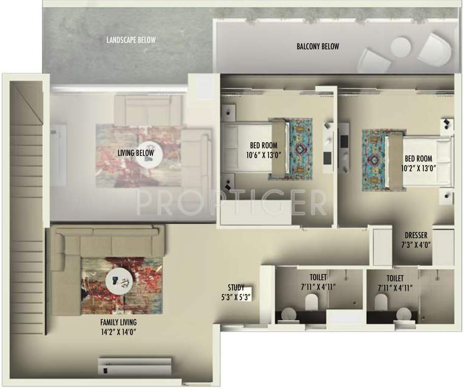 Assetz Marq (3BHK+4T (2,267 sq ft) + Study Room 2267 sq ft)