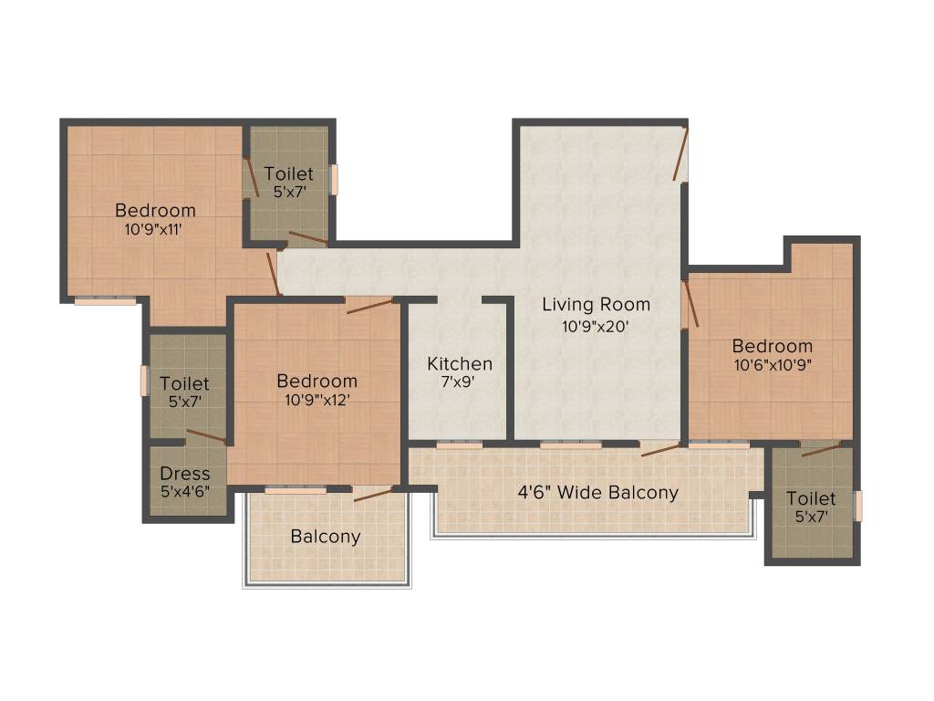 TDI Espania Royale Heights (3BHK+3T (1,390 sq ft) 1390 sq ft) TDI Espania Royale Heights (3BHK+3T (1,390 sq ft) 1390 sq ft)