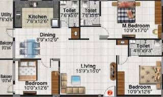 Maan Sai Enclave (3BHK+3T (1,570 sq ft) 1570 sq ft)