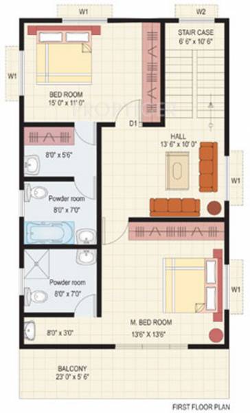  krishna-kuteer-green-house Floor Plan First Floor Plan