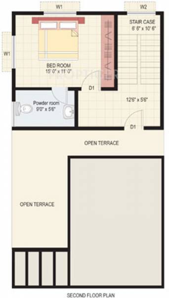  krishna-kuteer-green-house Floor Plan Second Floor Plan