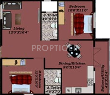 Promax Helios Enclave (2BHK+2T (1,039 sq ft) 1039 sq ft)