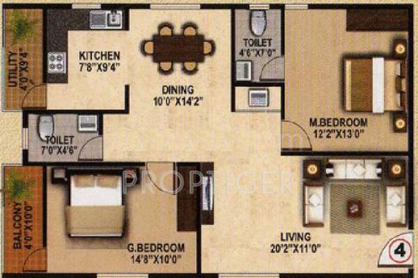 AR Maa Brindavan (2BHK+2T (1,375 sq ft) 1375 sq ft)