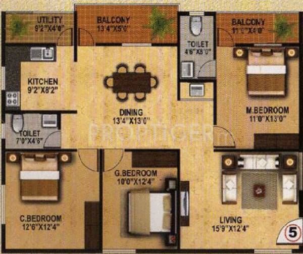 AR Maa Brindavan (3BHK+2T (1,503 sq ft) 1503 sq ft)
