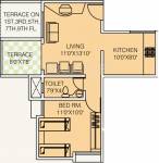 Karan Rhea (1BHK+1T (605 sq ft) 605 sq ft)