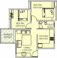 Karan Rhea (2BHK+1T (775 sq ft) 775 sq ft) Karan Rhea (2BHK+1T (775 sq ft) 775 sq ft)