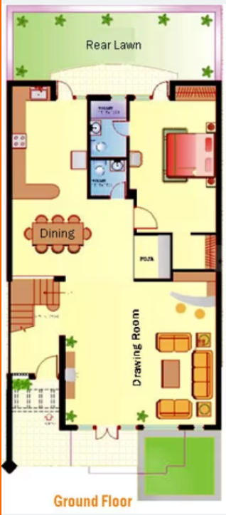  status expandable villas Floor Plan Ground Floor Plan