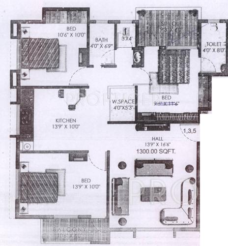 Vinayaka Shrijay Apartment (3BHK+3T (1,300 sq ft) 1300 sq ft)