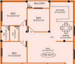 ARRR Ponniamman Koil Street (3BHK+2T (1,240 sq ft) 1240 sq ft)