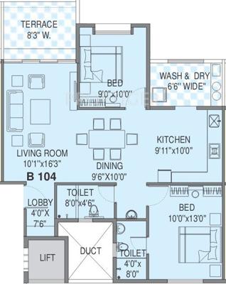 Ravindra Shree Ravi Enclave (2BHK+2T (1,185 sq ft) 1185 sq ft)